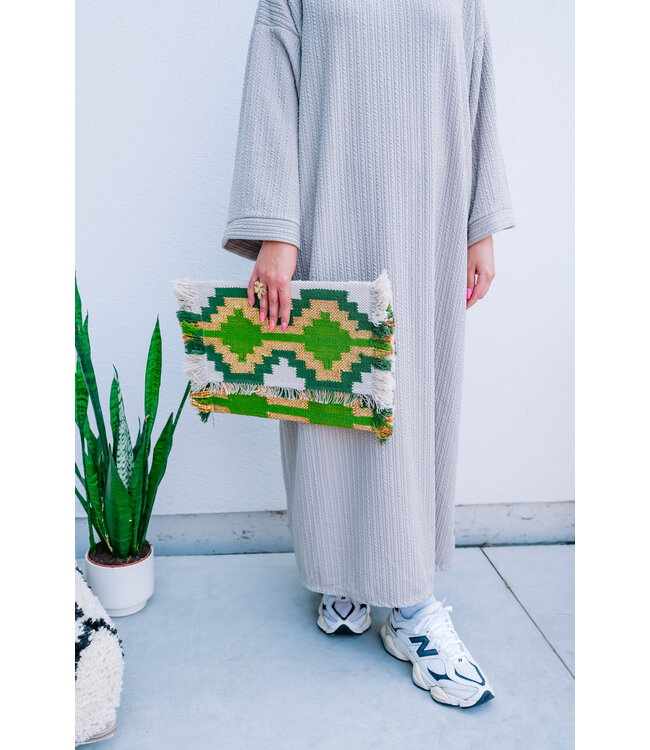 Boho clutch green