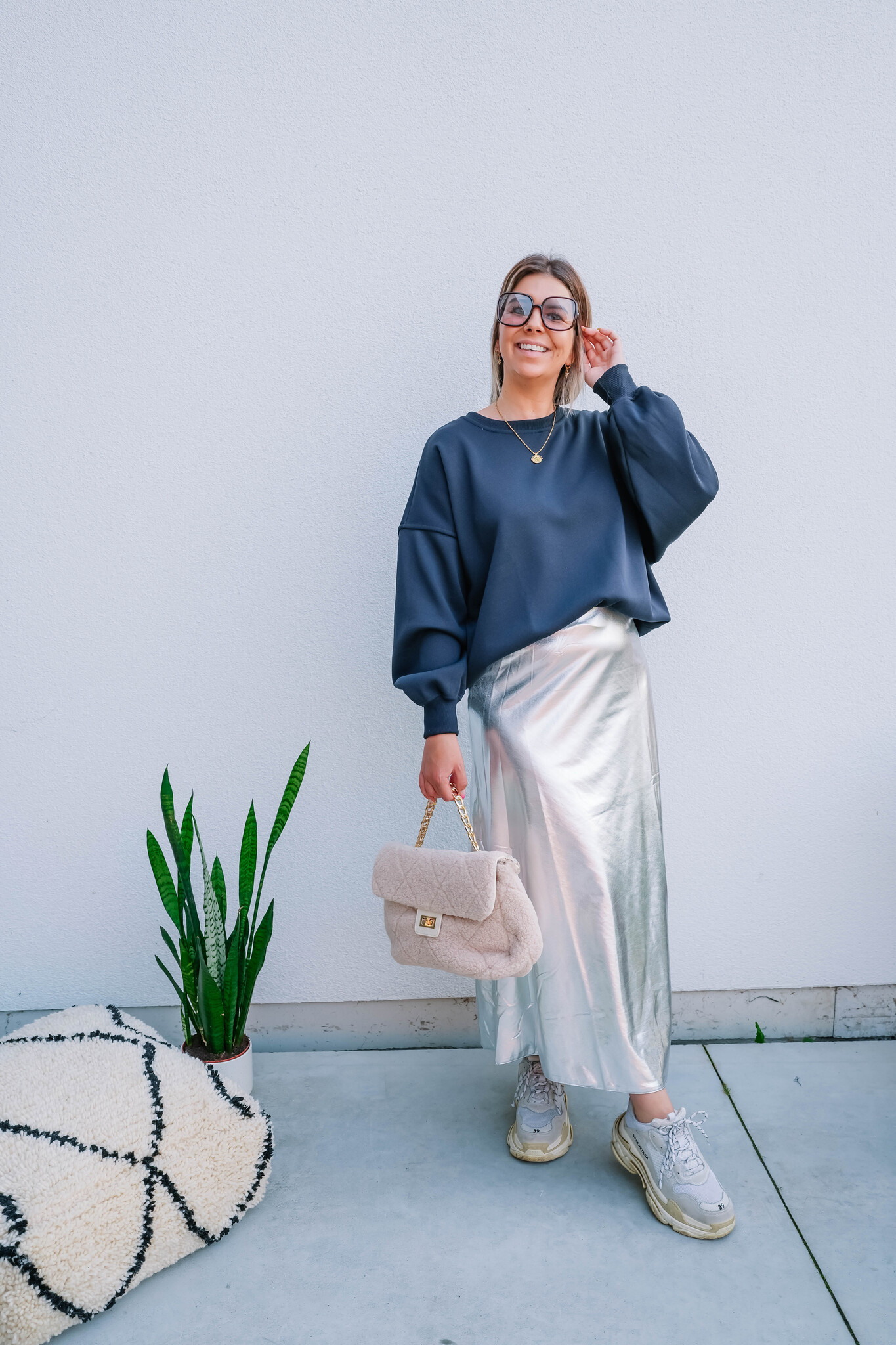 VICTORIA SILVER -LONG SKIRT