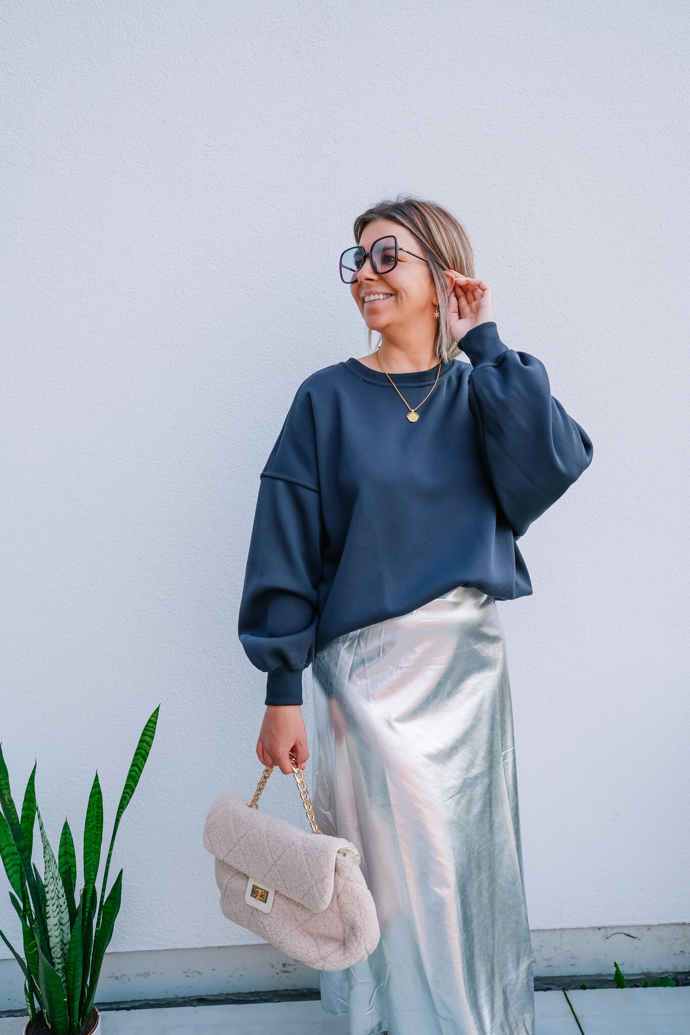 VMKAJE Long Skirt - Silver