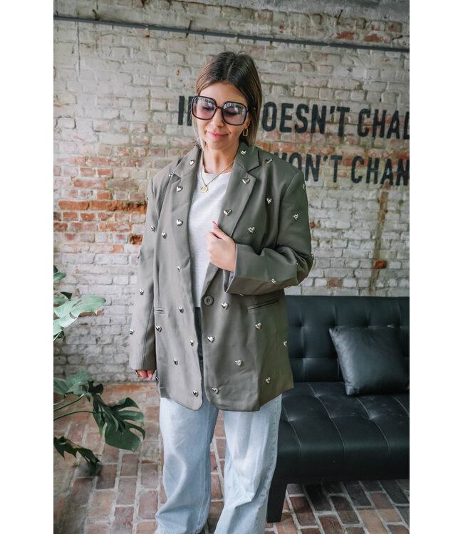 Hearts blazer khaki/taupe