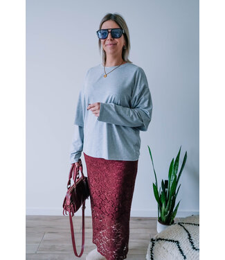 T-shirt longsleeve grey