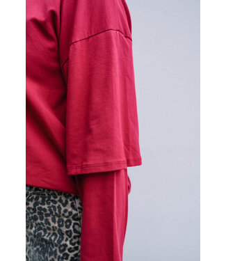 T-shirt longsleeve bordeaux