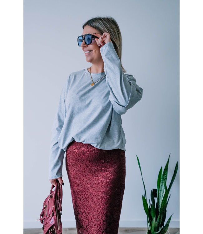 T-shirt longsleeve grey