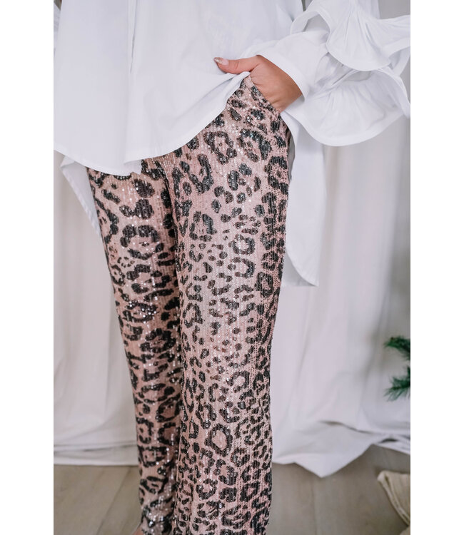 Glitter leo pants