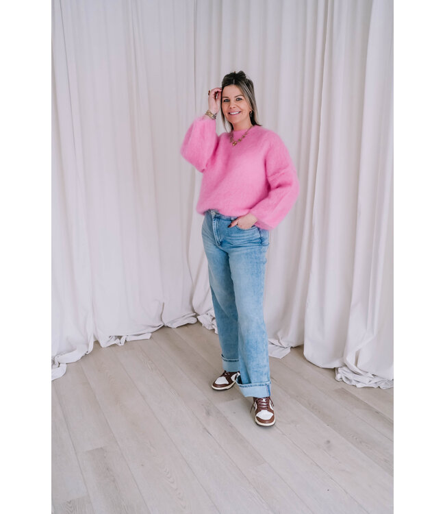 Mohair pull pink