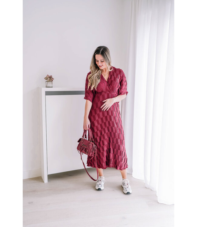 Structured dress bordeaux