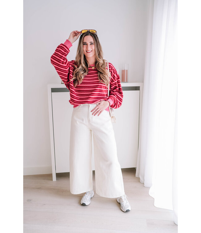 Super wide jeans cream