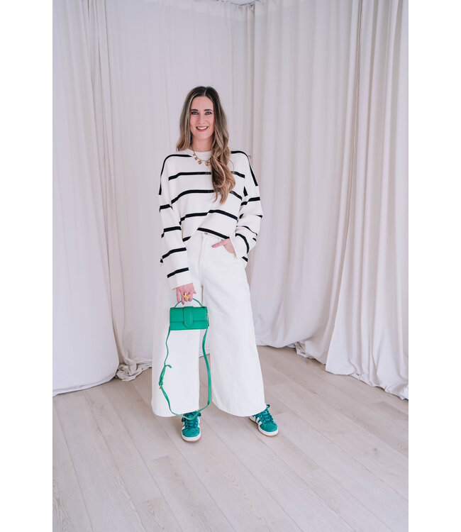 Super wide jeans cream