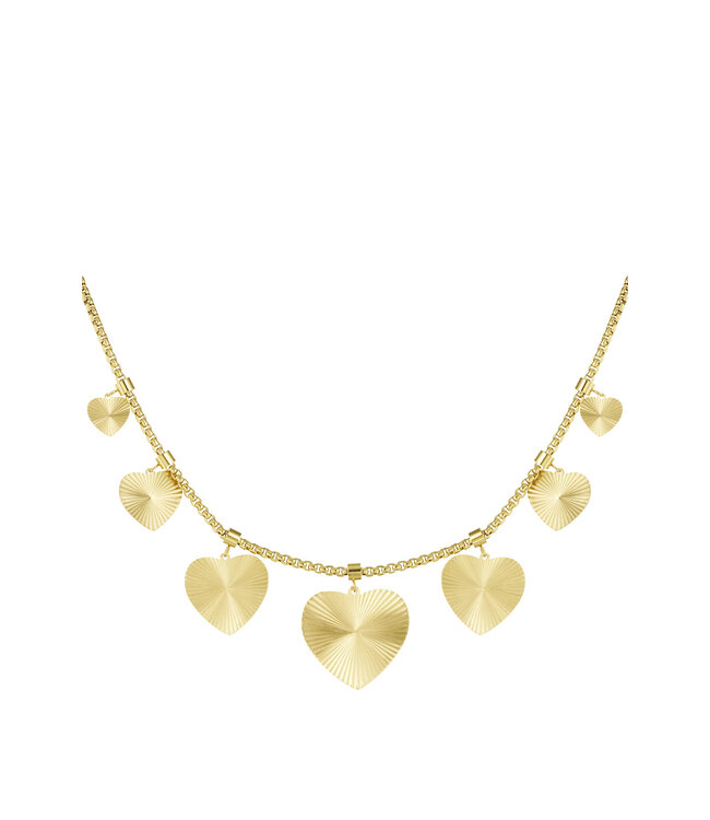 Necklace hearts gold