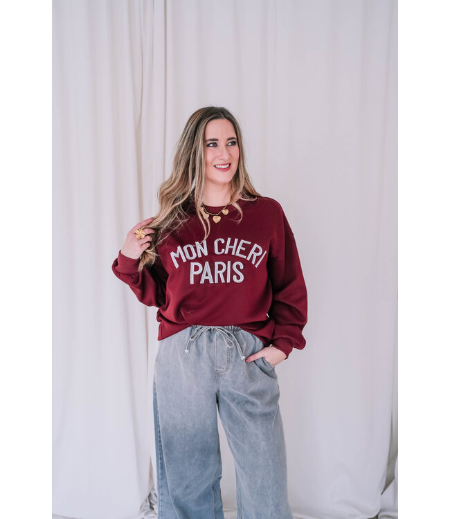 Mon cheri sweater bordeaux