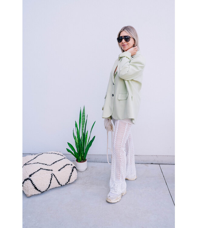 Flared crochet pants