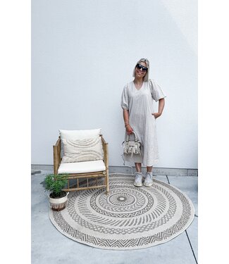 Vichy dress beige