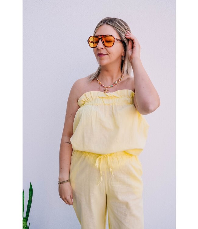 Co-ord pastel yellow