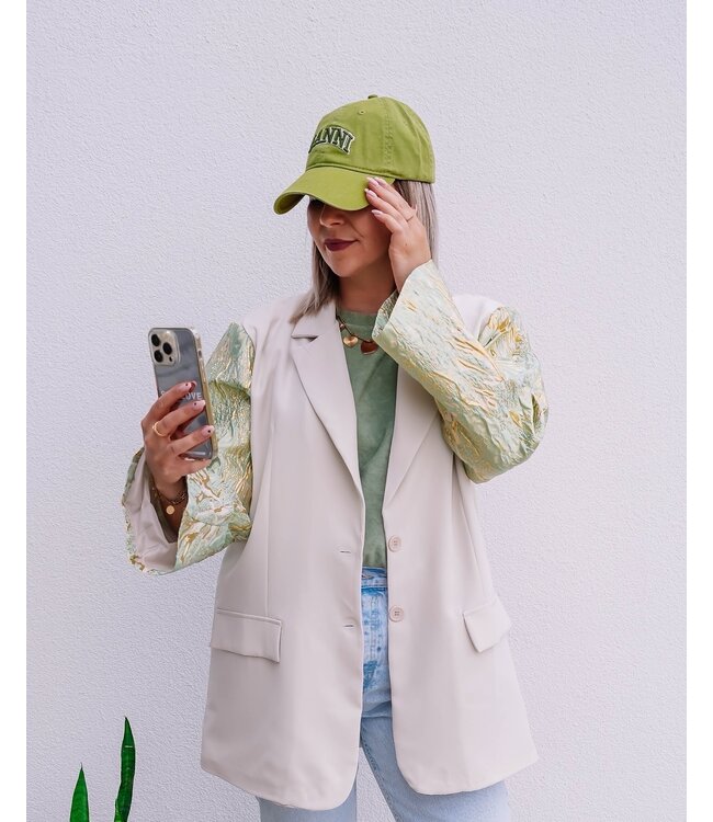 Blazer green/gold sleeves
