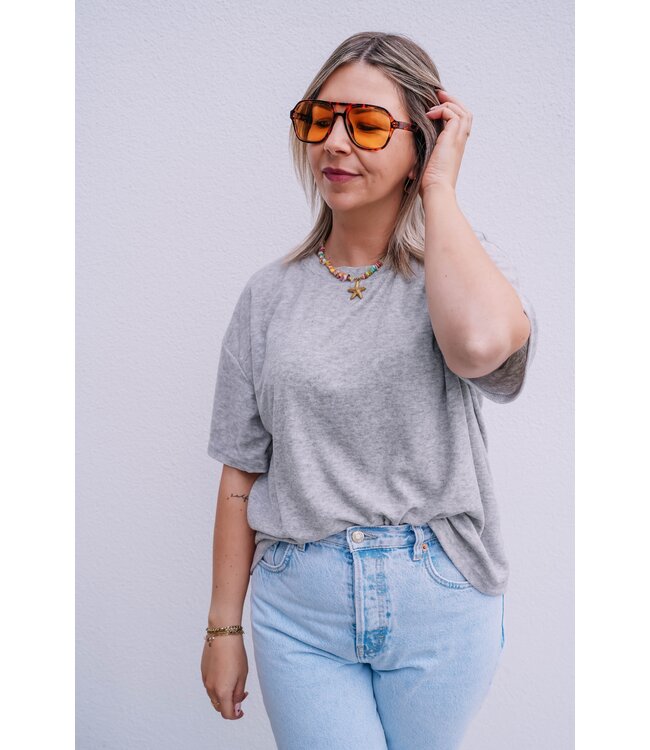 Basic terry tee grey