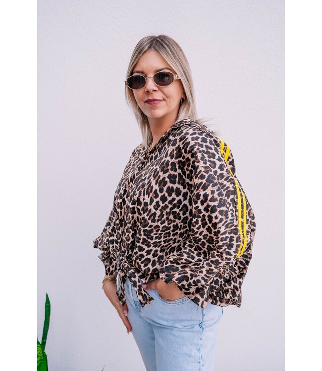 Leo blouse yellow details