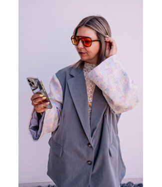 Dad blazer flower sleeves