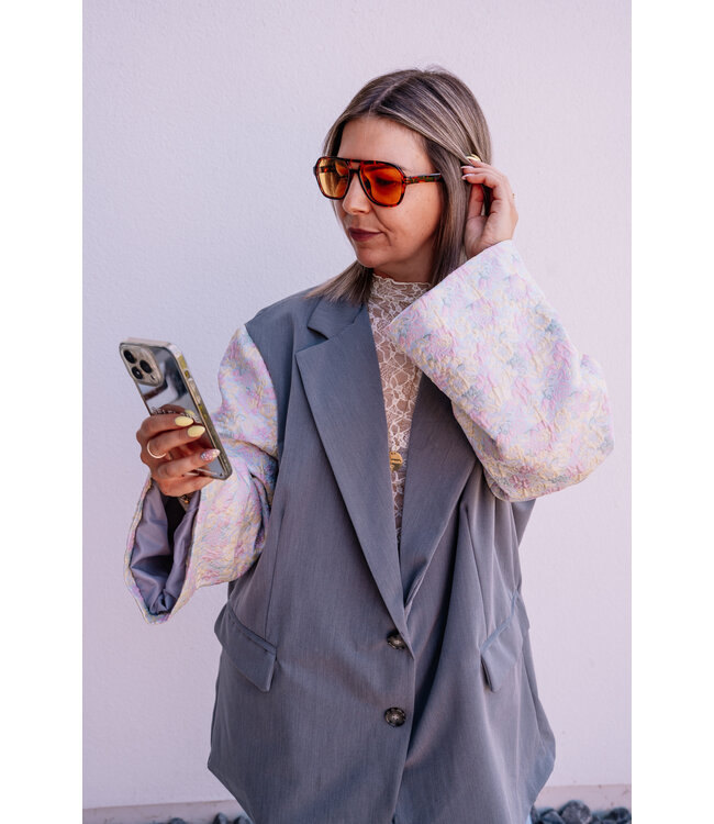 Dad blazer flower sleeves