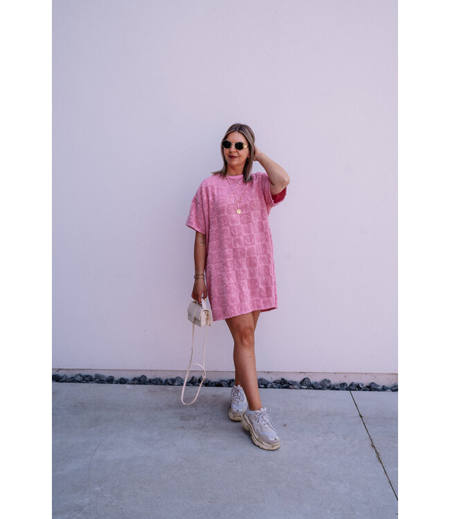 Terry dress pink