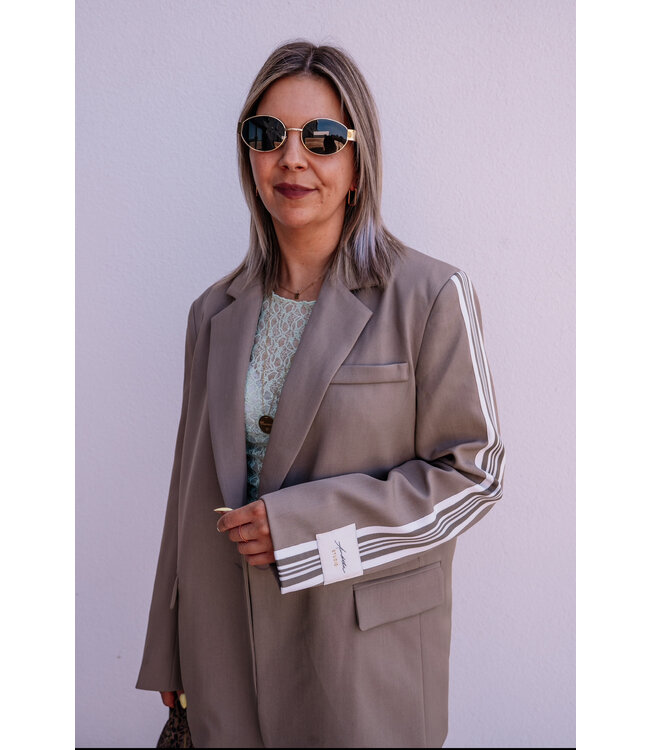 Blazer taupe stripes