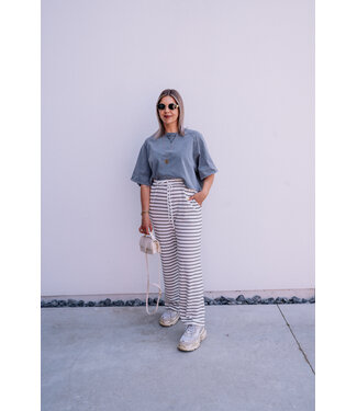 Striped pants khaki