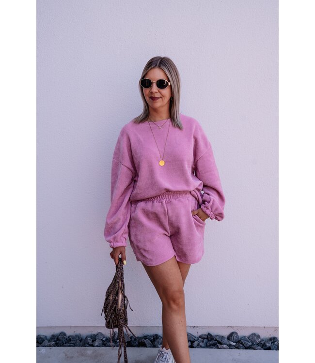Corduroy set pink