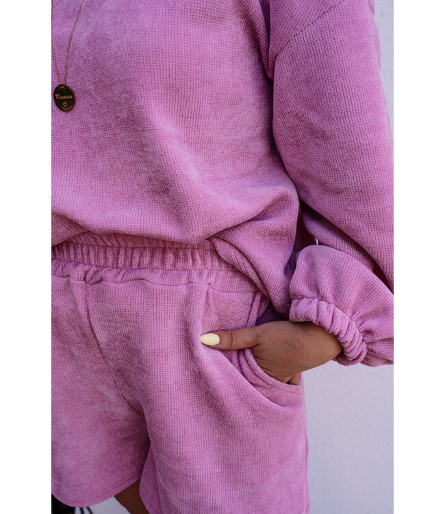 Corduroy set pink