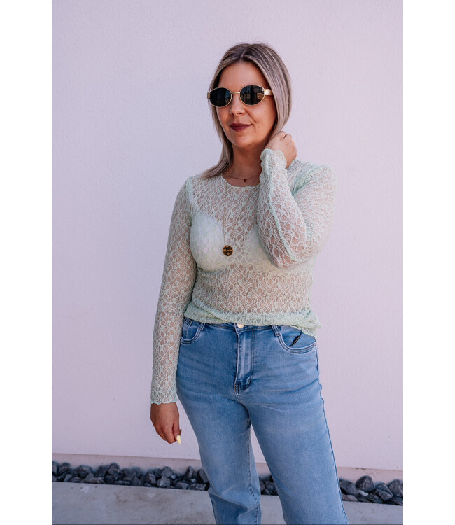 Lace top mint