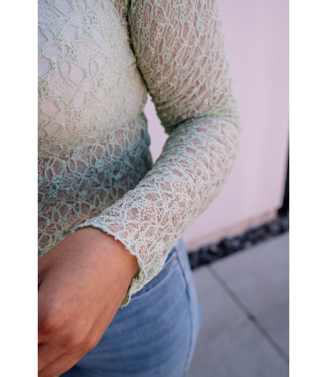 Lace top mint