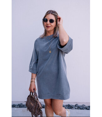 Sweater dress washed grey