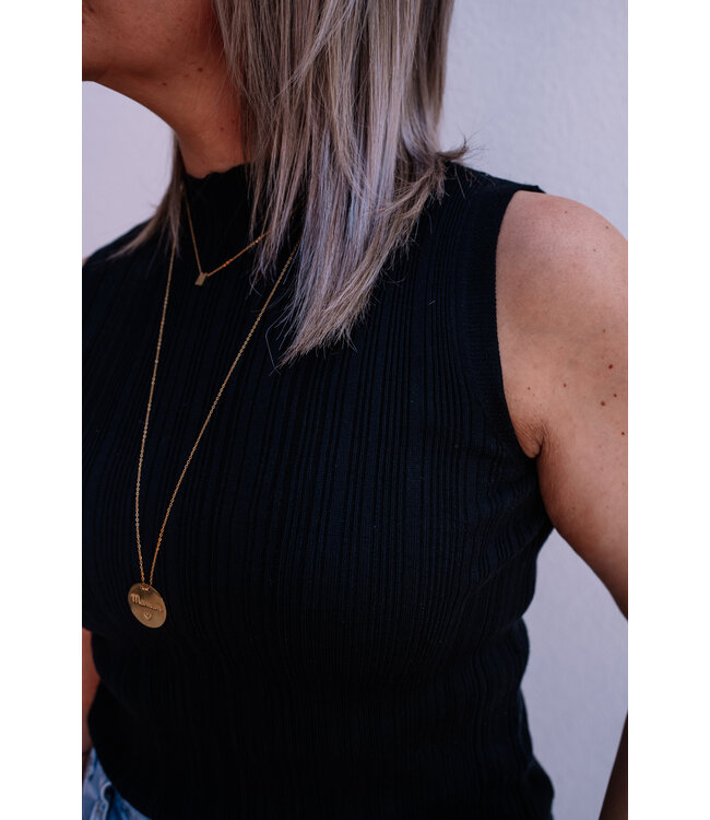 Basic ripped top black