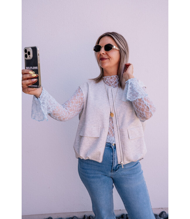 Cami cardigan grey
