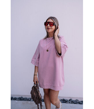 Sweater dress soft rose
