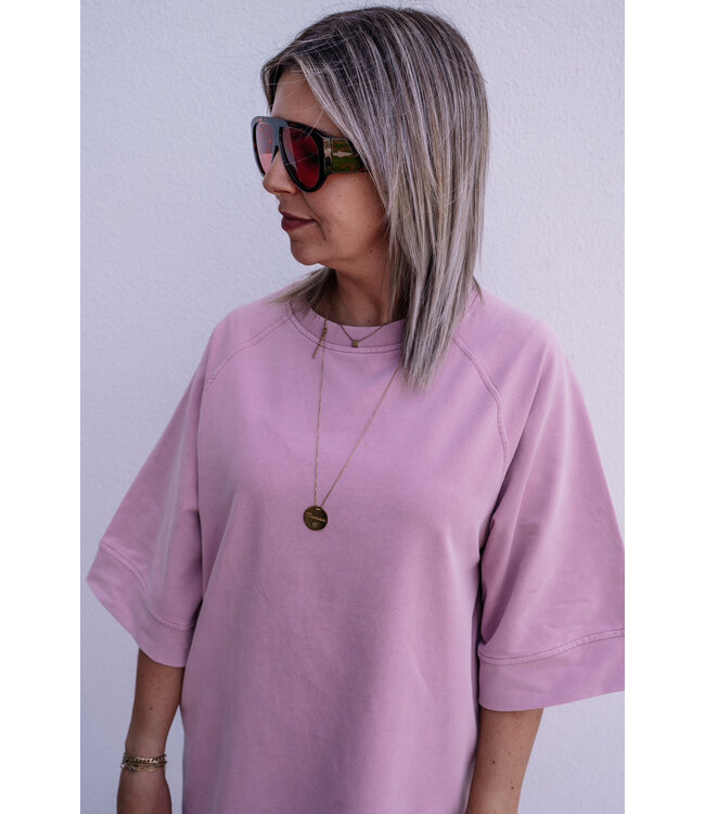 Sweater dress soft rose