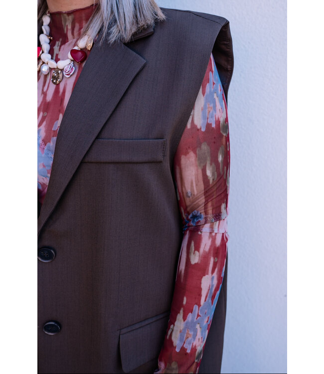 See trough blouse mixed