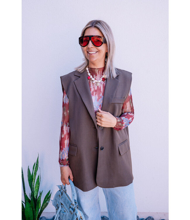 See trough blouse mixed