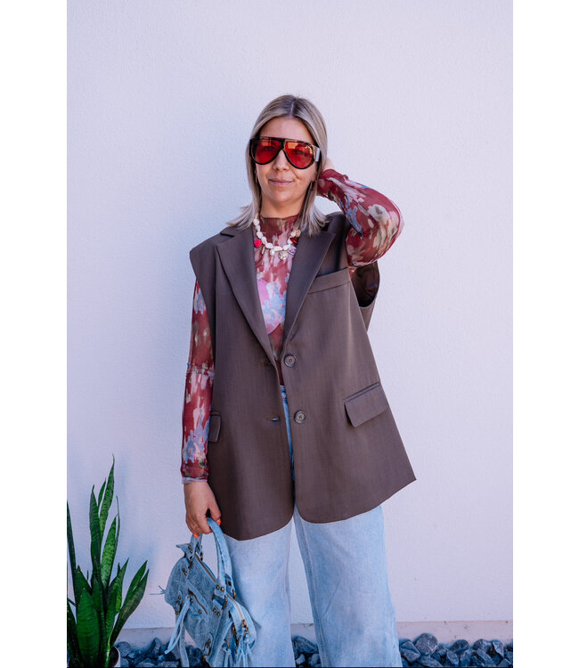 See trough blouse mixed