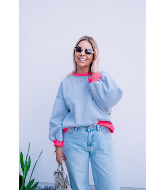 Rosie sweater grey/pink