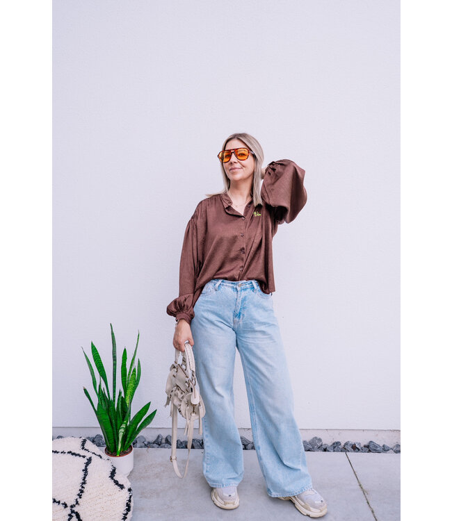 Blouse vintage brown