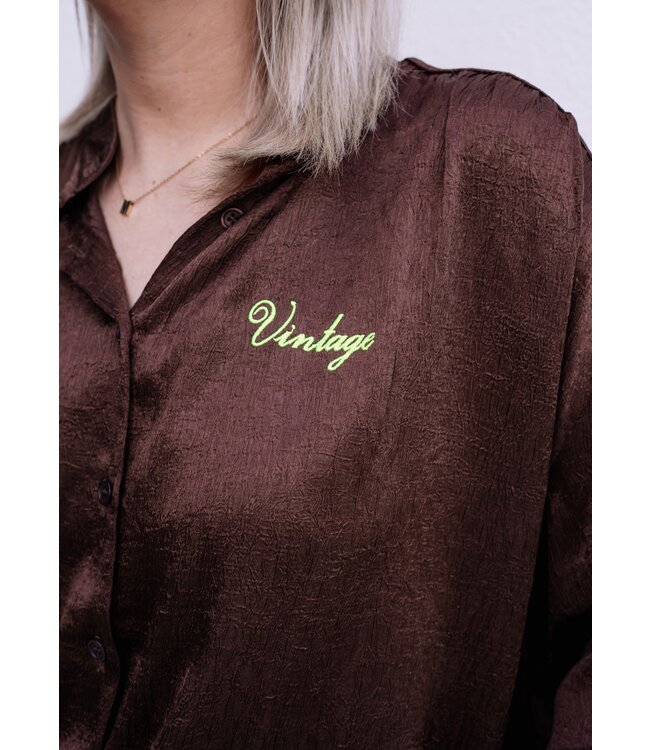 Blouse vintage brown