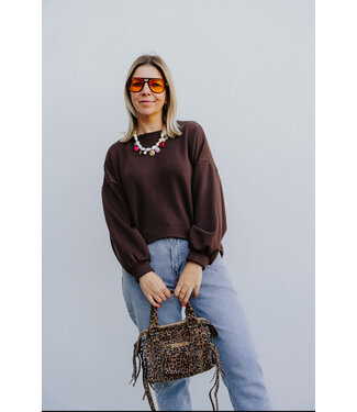 Super soft sweater brown