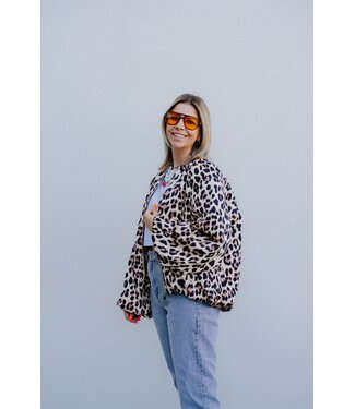 Satin leo bomber