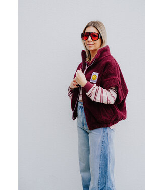 Teddy jacket bordeaux