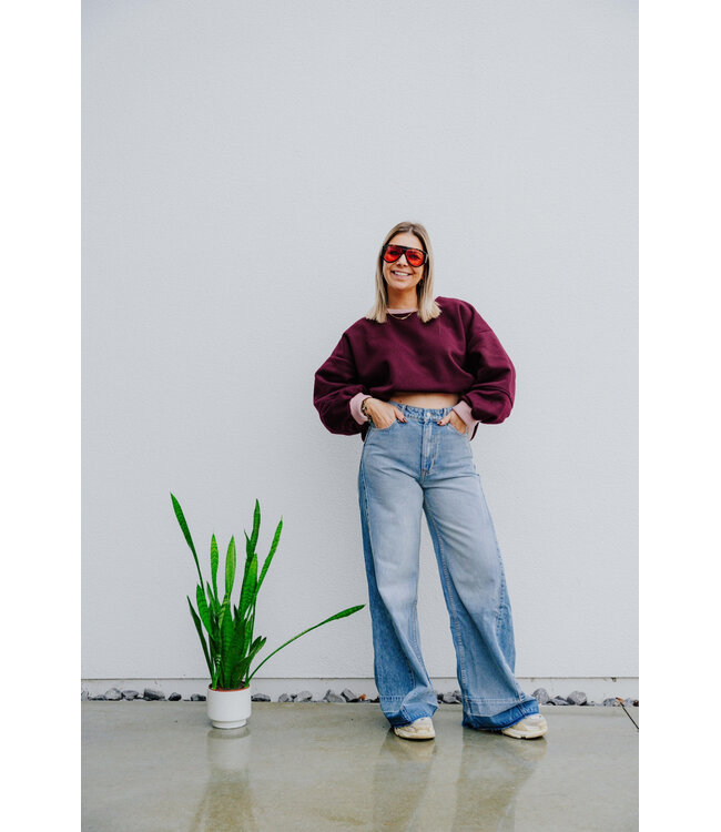 Rosie sweater bordeaux/pink