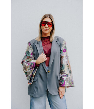 Blazer colorful sleeves