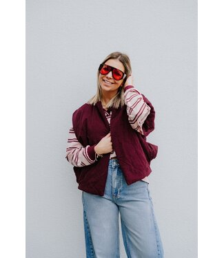 Lucie gilet bordeaux