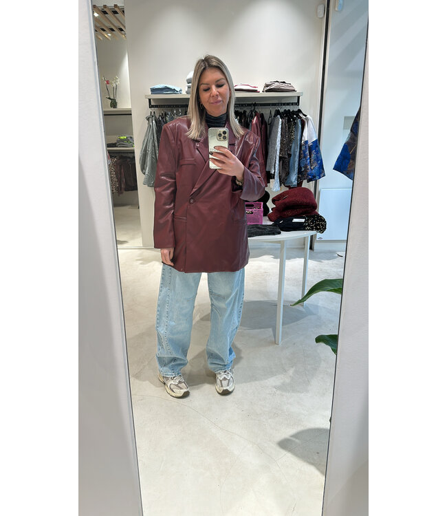 Leatherlook blazer bordeaux