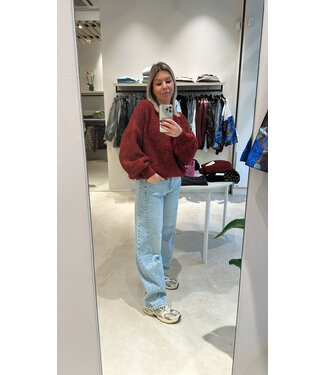 Lurex sweater bordeaux