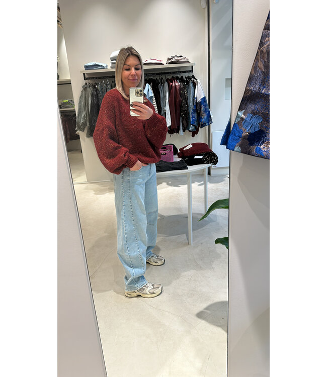 Lurex sweater bordeaux