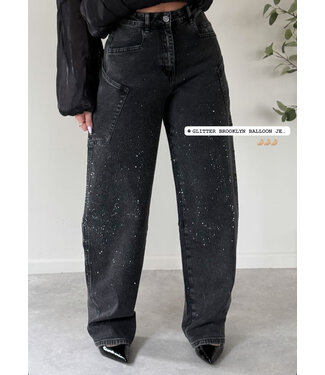 Balloon glitter jeans black